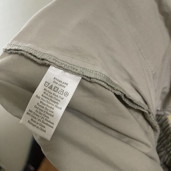 EVERLANE Stone beige pull on cotton khaki chino pants size US 6 - Picture 6 of 6